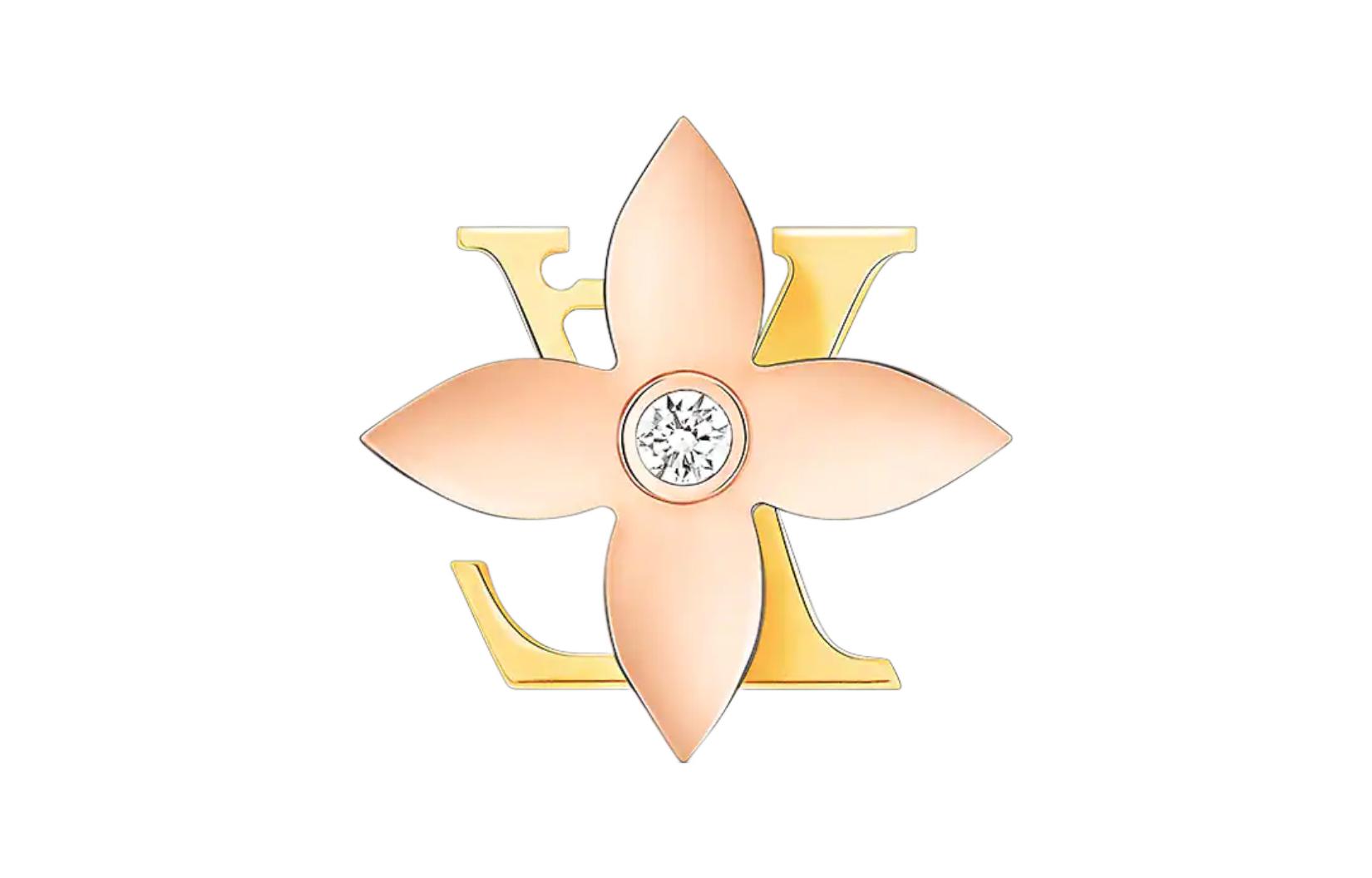 (Women) Louis Vuitton Floral Stud Earrings for Women - Gold. Q06172