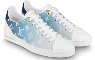 (W) Louis Vuitton LV Frontrow Sepatu Sneakers Biru 1A87D2 Lookbook (W) Louis Vuitton LV Frontrow Sepatu Sneakers Biru 1A87D2