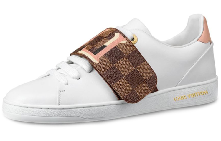 (Women) Louis Vuitton LV Frontrow Damier Sports Shoes White 1A5N53