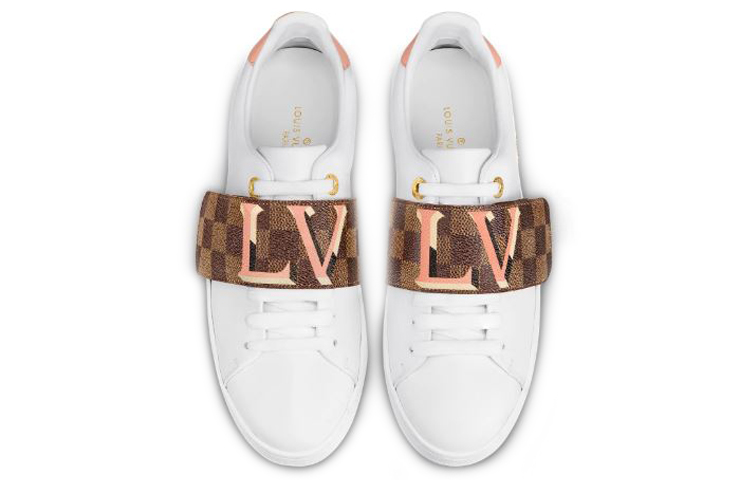 (W) LV LV Frontrow Damier Sports Shoes White 圖 5