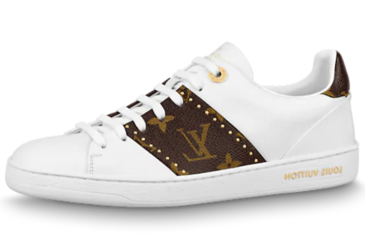 (Women) Louis Vuitton Frontrow Sneakers 'White with Brown Monogram' 1A8FJ7