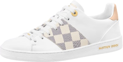 (Women) Louis Vuitton Frontrow Sneakers 'White with Beige Grey Plaid' 1AAWEV (Women) Louis Vuitton Frontrow Sneakers 'White with Beige Grey Plaid' 1AAWEV