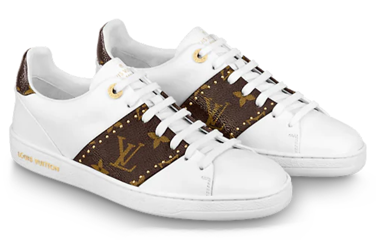 Lookbook (W) Louis Vuitton Frontrow Sneakers 'Putih dengan Monogram Coklat' 1A8FJ7