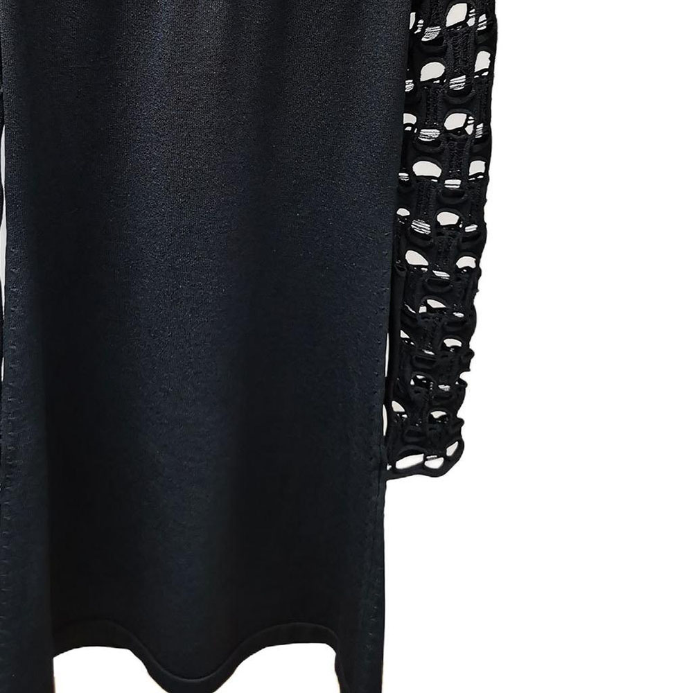 Details for (W) 루이비통 FW20 블랙 솔리드 컷아웃 롱슬리브 드레스 여성용 FBKD44