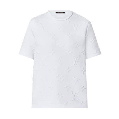 (Women) LOUIS VUITTON FW21 3D Crewneck Short Sleeve Regular White T-Shirt. 1A9LLG