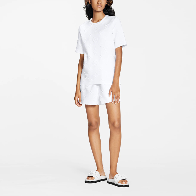 (Women) LOUIS VUITTON FW21 3D Crewneck Short Sleeve Regular White T-Shirt. 1A9LLG 圖 3