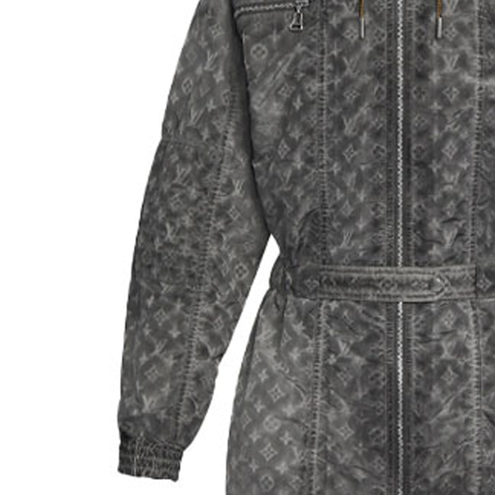 Sizing (Women) LOUIS VUITTON FW21 Allover Logo Hoodie Jacket Black. 1A914U