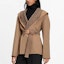 Purchase (Women) LOUIS VUITTON FW21 Classic Wrap Hooded Coat Pink Brown 1A91SG