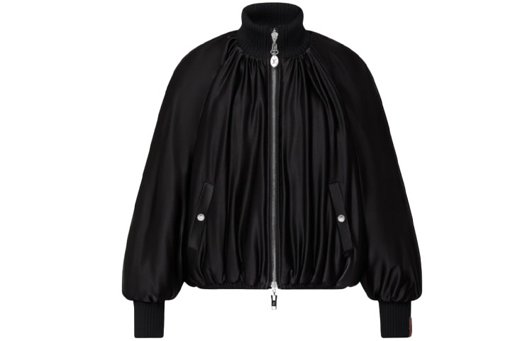 (Women) LOUIS VUITTON FW21 Double-Sided Zip High-Neck Fleece Jacket Black 1A9ATL