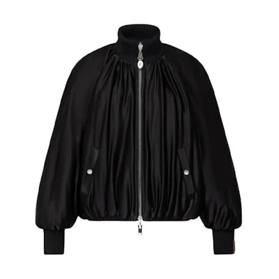 (Women) LOUIS VUITTON FW21 Double-Sided Zip High-Neck Fleece Jacket Black 1A9ATL