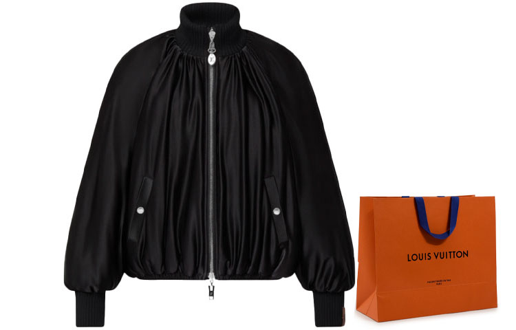 (Women) LOUIS VUITTON FW21 Double-Sided Zip High-Neck Fleece Jacket Black 1A9ATL 圖 7