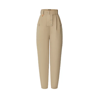 (Women) LOUIS VUITTON FW21 High-Waisted Safari Pants Brown. 1A9N4T