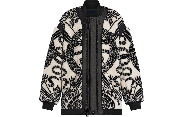 (Women) LOUIS VUITTON FW21 Jacquard Suede Oversized Jacket Beige . 1A9BYN 圖 2