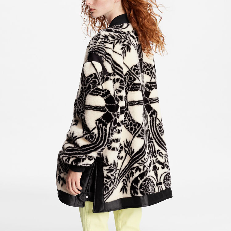 (Women) LOUIS VUITTON FW21 Jacquard Suede Oversized Jacket Beige . 1A9BYN 圖 5