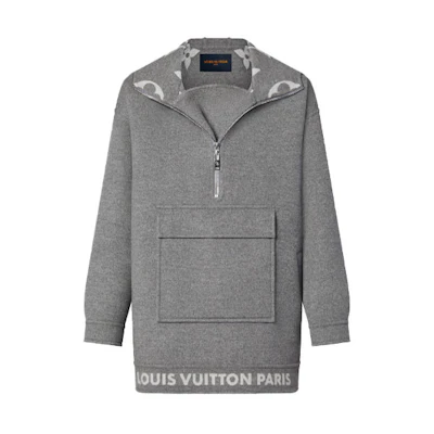 (Women) LOUIS VUITTON FW21 Monogram Pattern Hoodie Coat Women’s Grey. 1A91AU
