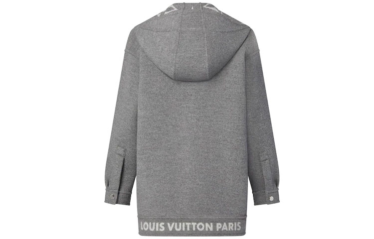 Lookbook (Women) LOUIS VUITTON FW21 Monogram Pattern Hoodie Coat Women’s Grey. 1A91AU