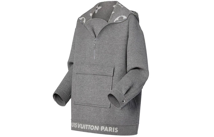 Shop (Women) LOUIS VUITTON FW21 Monogram Pattern Hoodie Coat Women’s Grey. 1A91AU