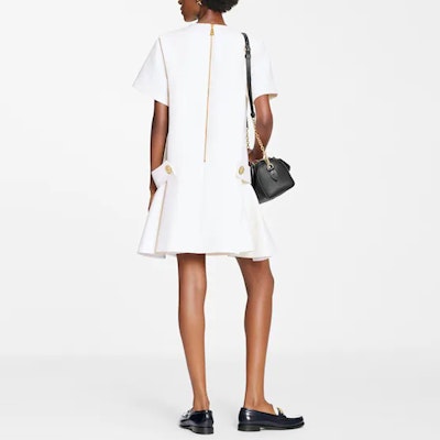 (W) 루이비통 FW21 화이트 A라인 반소매 드레스 1A9O5C Shop (W) 루이비통 FW21 화이트 A라인 반소매 드레스 1A9O5C