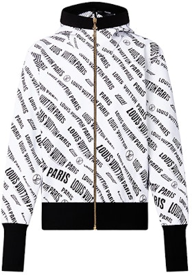 (W) 路易威登 FW21 白色满版老花提花拉链连帽衫. 1A9BN3 Order (W) 路易威登 FW21 白色满版老花提花拉链连帽衫. 1A9BN3