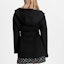 Purchase (Women) LOUIS VUITTON FW21 Wool Tie-Wrap Hooded Coat Black 1A99KF