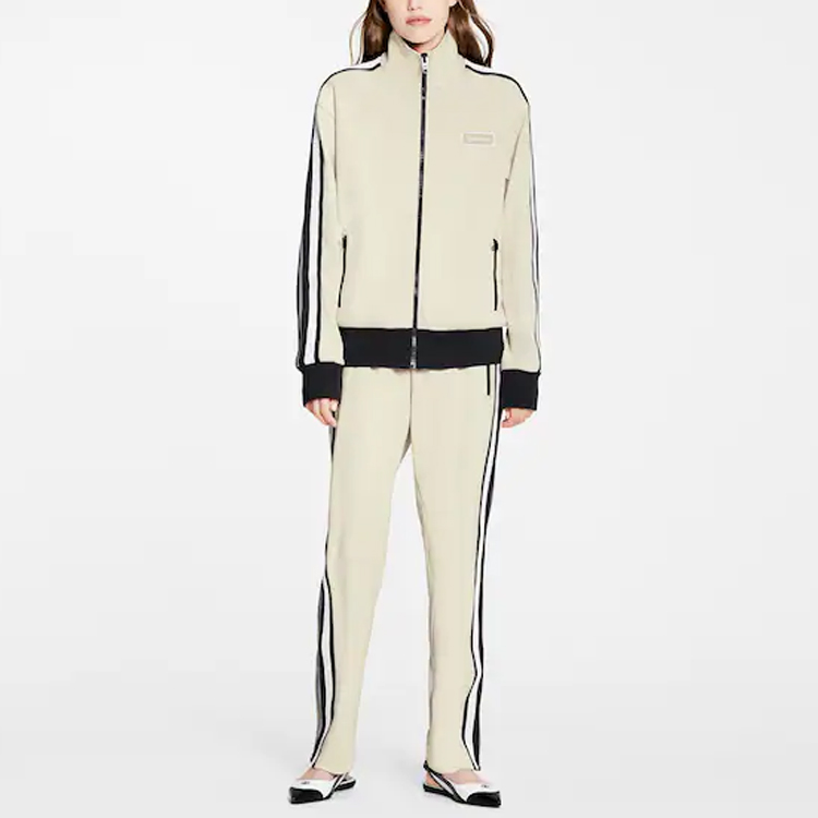 (Women) LOUIS VUITTON FW21 Zip-Up Striped Track Jacket Off-White. 1A9LT8 圖 3