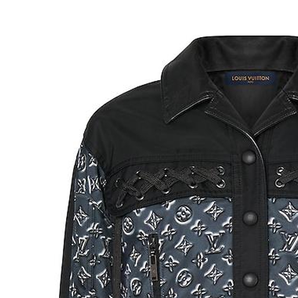 (Women) Louis Vuitton FW22  Black Logo Patchwork Long-Sleeve Jacket. 1A63H4 圖 3