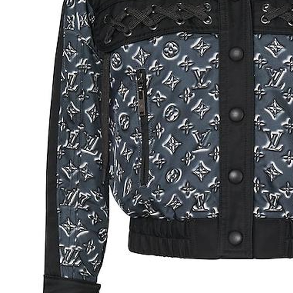 (Women) Louis Vuitton FW22  Black Logo Patchwork Long-Sleeve Jacket. 1A63H4 圖 4