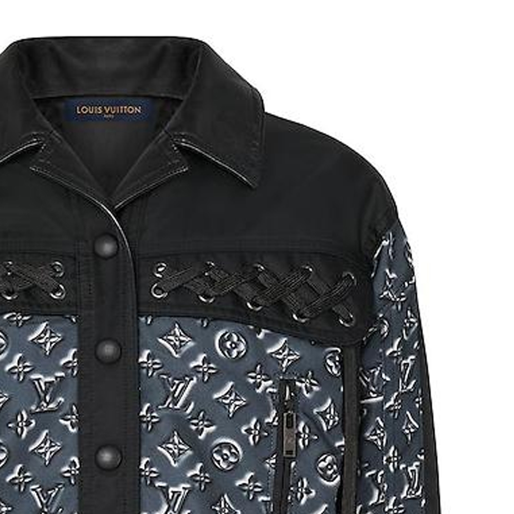 (Women) Louis Vuitton FW22  Black Logo Patchwork Long-Sleeve Jacket. 1A63H4 圖 6