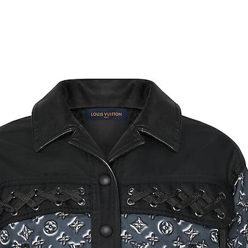 (Women) Louis Vuitton FW22  Black Logo Patchwork Long-Sleeve Jacket. 1A63H4 圖 7