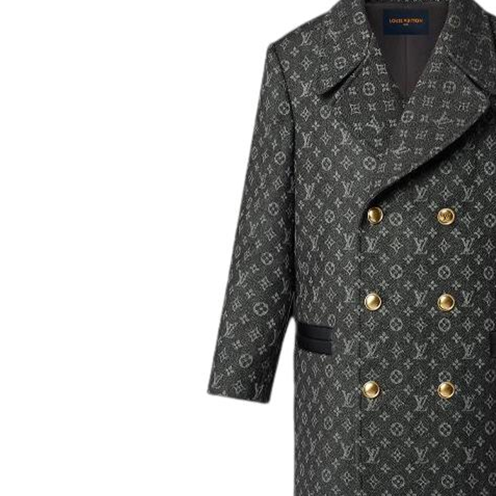 (Women) LOUIS VUITTON FW22  Double-Breasted Logo Coat Black Long Sleeve. 1AAA2P 圖 6