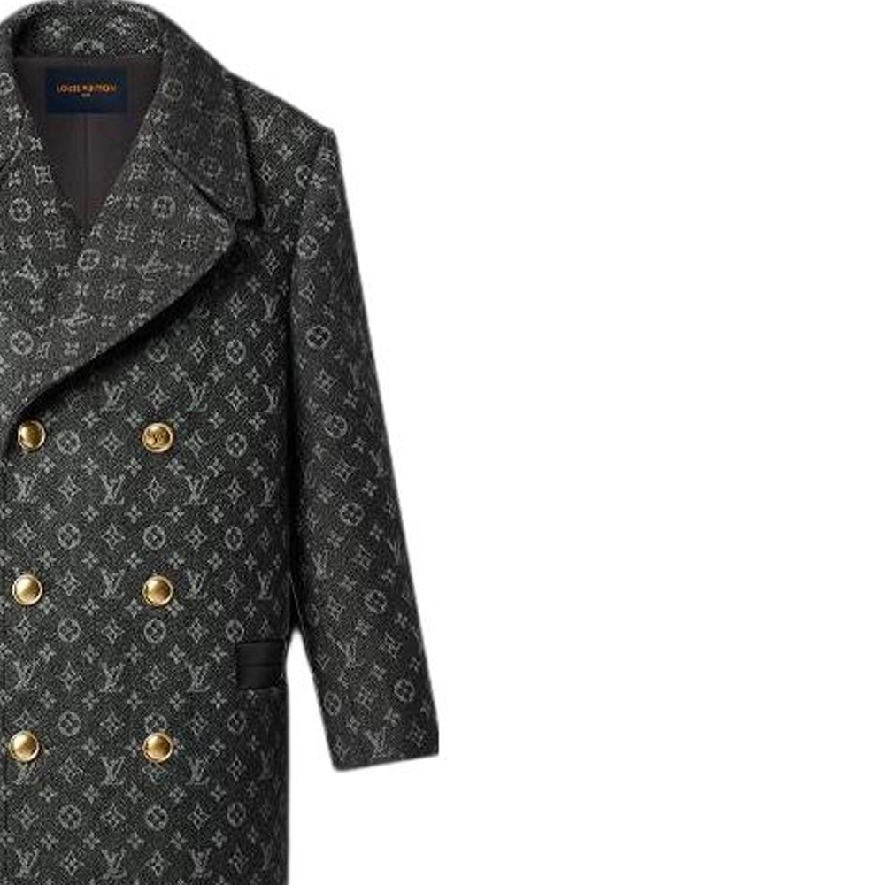(Women) LOUIS VUITTON FW22  Double-Breasted Logo Coat Black Long Sleeve. 1AAA2P 圖 7
