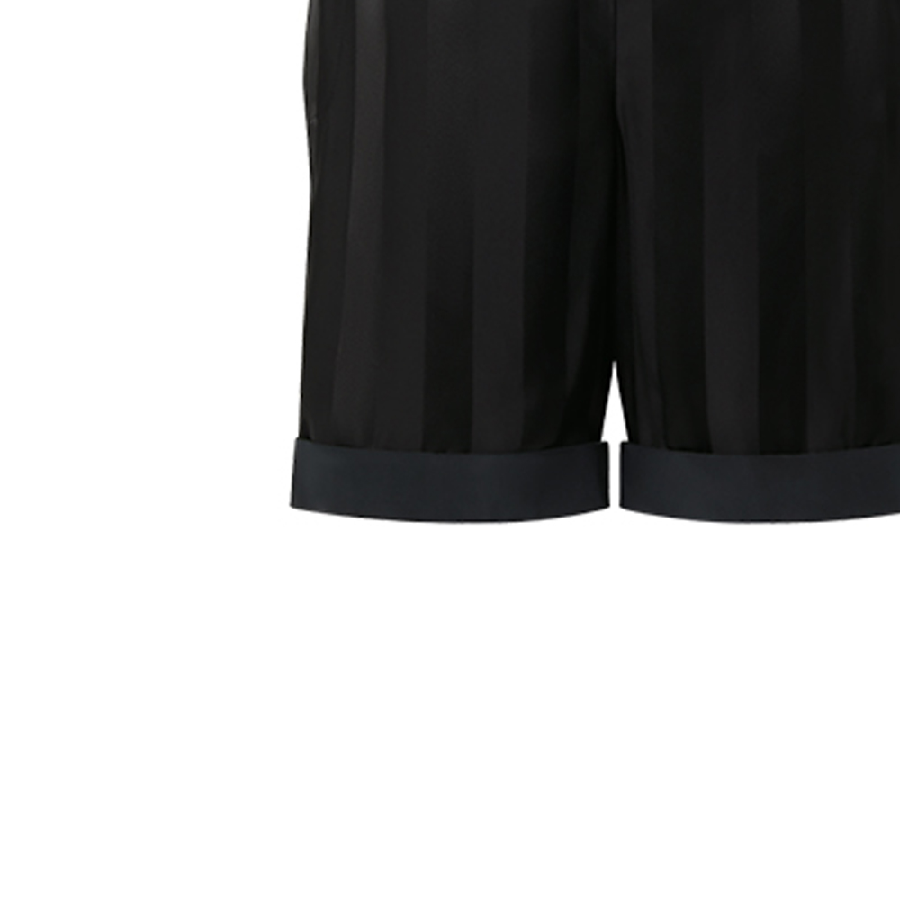 Purchase (W) 路易威登 FW22 高腰條紋純棉短褲 黑色 1AA8SB