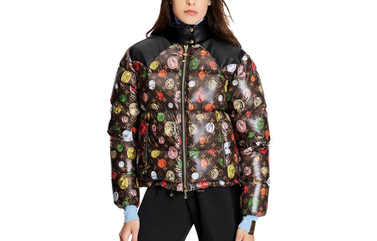(Women) LOUIS VUITTON FW22  Logo Print Puffer Jacket Brown 1A9AIQ