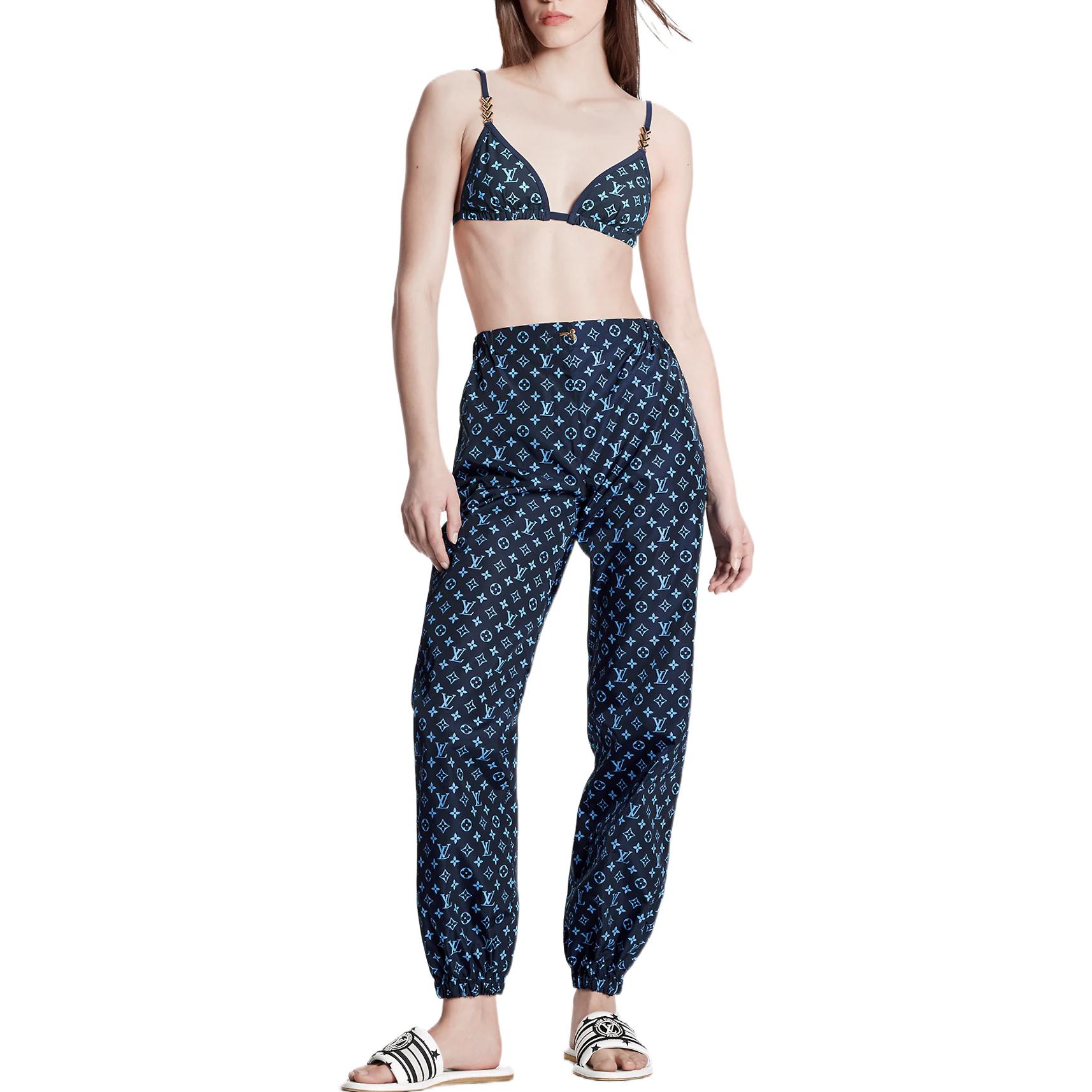 Lookbook (W) 路易威登 FW22 海軍藍Logo針織運動褲 彈性腰設計 1AAABU