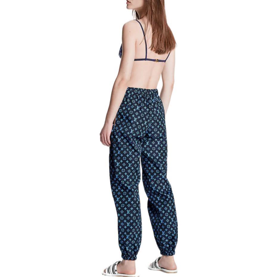 Shop (W) 路易威登 FW22 海軍藍Logo針織運動褲 彈性腰設計 1AAABU