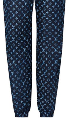 (W) 路易威登 FW22 海軍藍Logo針織運動褲 彈性腰設計 1AAABU Sizing (W) 路易威登 FW22 海軍藍Logo針織運動褲 彈性腰設計 1AAABU