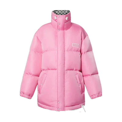 (Women) LOUIS VUITTON FW22 Pink Logo Puffer Down Jacket. 1AA93R