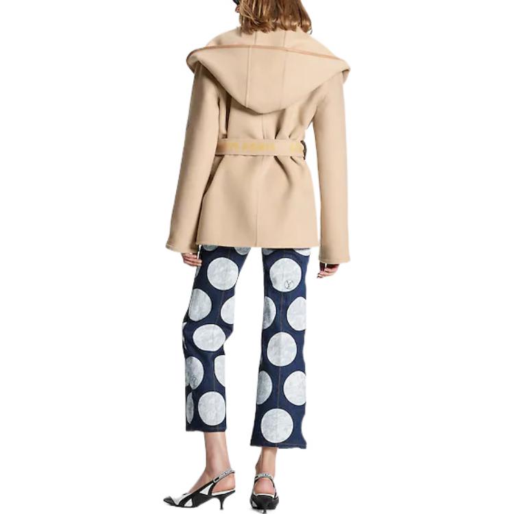 Shop (Women) LOUIS VUITTON FW22  Yellow Hooded Long Sleeve Short Coat. 1AA8Q6