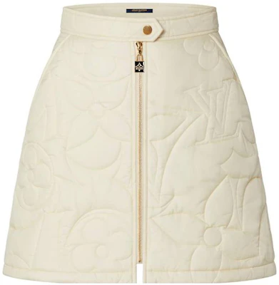 (W) 路易威登 FW22 女款米色迷你拉鍊細節休閒短裙 1AAKEE Order (W) 路易威登 FW22 女款米色迷你拉鍊細節休閒短裙 1AAKEE