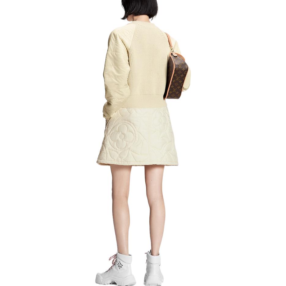 Shop (W) 路易威登 FW22 女款米色迷你拉鍊細節休閒短裙 1AAKEE