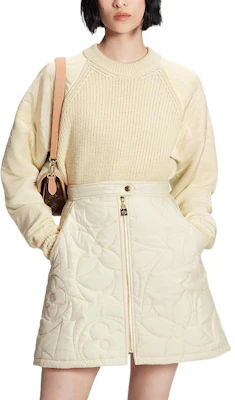 (W) 路易威登 FW22 女款米色迷你拉鍊細節休閒短裙 1AAKEE Purchase (W) 路易威登 FW22 女款米色迷你拉鍊細節休閒短裙 1AAKEE