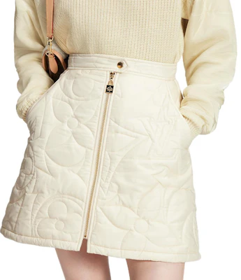 (W) 路易威登 FW22 女款米色迷你拉鍊細節休閒短裙 1AAKEE Details for (W) 路易威登 FW22 女款米色迷你拉鍊細節休閒短裙 1AAKEE