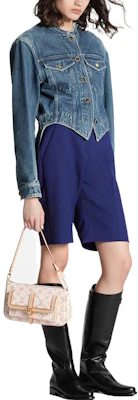 (W) 路易威登 2022秋冬 藍色皮革單色百慕達短褲 1AA8UR Lookbook (W) 路易威登 2022秋冬 藍色皮革單色百慕達短褲 1AA8UR