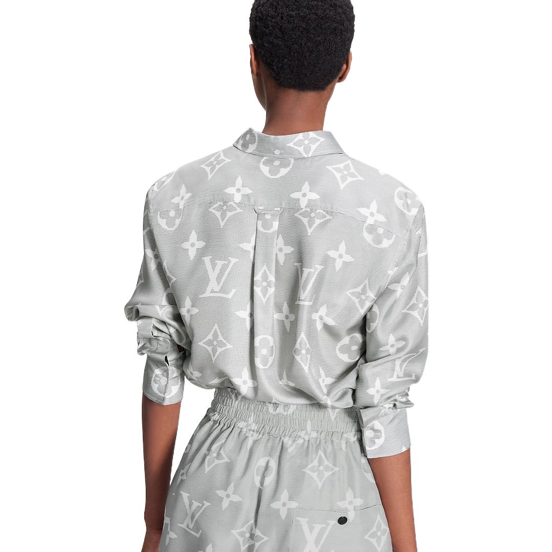 Purchase (W) LOUIS VUITTON FW22 Flight Mode Logo Cetakan Kelabu Baju Lengan Panjang Wanita. 1AAK7A