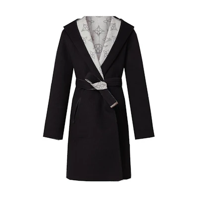 (Women) LOUIS VUITTON FW22 Flight Mode Reversible V-Neck Wrap Coat Women. 1AAK2U