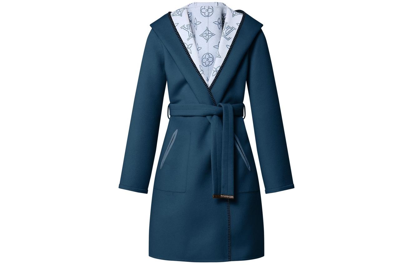 (Women) LOUIS VUITTON FW22 Flight Mode Reversible V-Neck Wrap Coat Women. 1AAK2U 圖 8