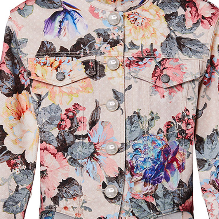 (Women) LOUIS VUITTON FW22 Floral Print Pink Long Sleeve Jacket for Women 1AAMA9 圖 8