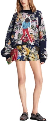 (W) 루이비통 FW22 플로랄 프린트 울 크루넥 스웨터 블루 1AAMCM Shop (W) 루이비통 FW22 플로랄 프린트 울 크루넥 스웨터 블루 1AAMCM