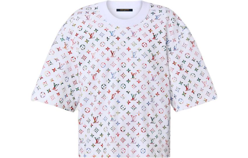 Order (W) 路易威登 FW22 白色logo针织松宽版七分袖毛衣 1AAMFQ