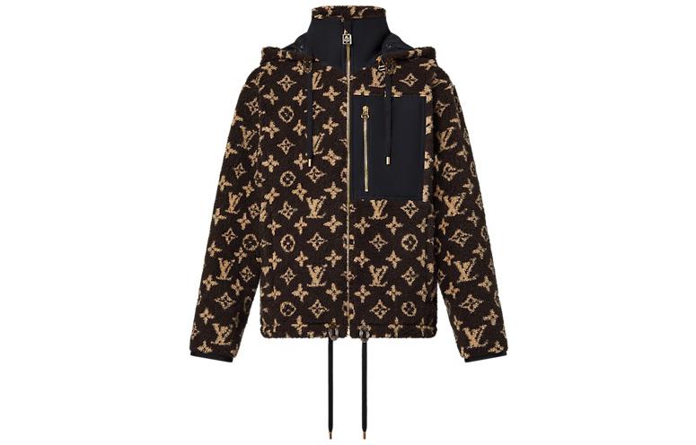 (Women) LOUIS VUITTON FW22 Logo Print Cropped Hooded Jacket Women’s Brown. 1AAKAV 圖 2